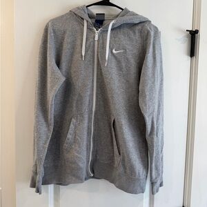 Nike Heather Gray Full-Zip Hoodie | XL